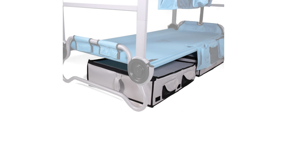 Disc-O-Bed Kid-O-Bunk Angled Footlocker, 600D Polyester, Grey, Childs, 50052