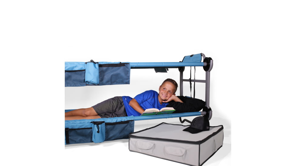 Disc-O-Bed Kid-O-Bunk Angled Footlocker, 600D Polyester, Grey, Childs, 50052