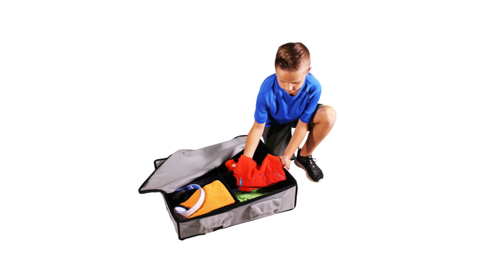 Disc-O-Bed Kid-O-Bunk Angled Footlocker, 600D Polyester, Grey, Childs, 50052