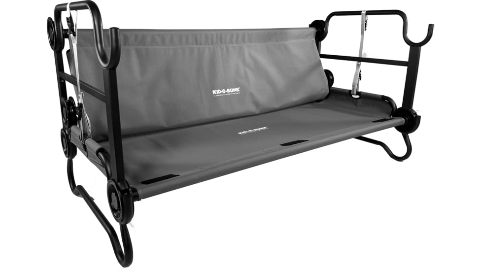 Disc-O-Bed Kid-O-Bunk Sleeping Cots w/ 2 Side Organizers, Gray, 30205BO