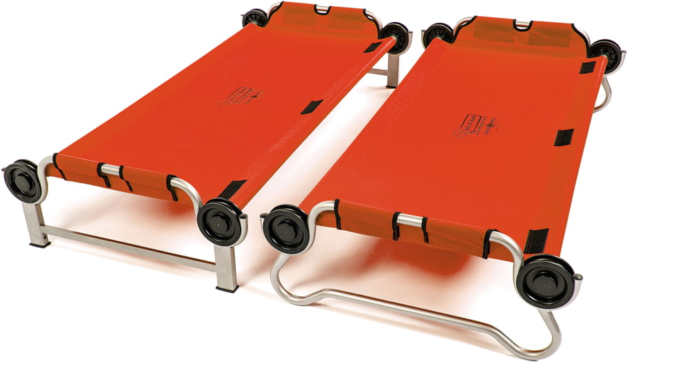 Disc-O-Bed Kid-O-Bunk Sleeping Cots w/ 2 Side Organizers, Red, 30405BO