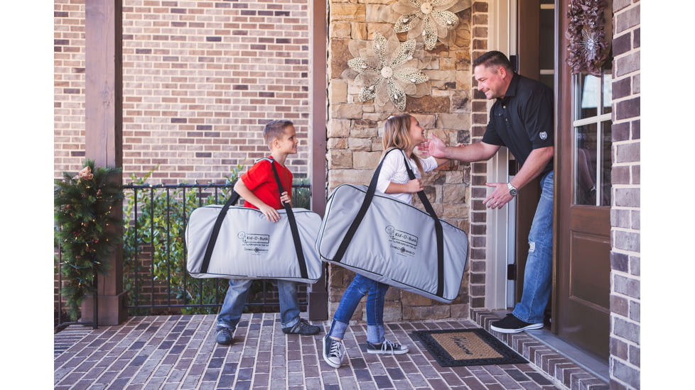 Disc-O-Bed Kid-O-Bunk Sleeping Cots w/ 2 Side Organizers, Red, 30405BO