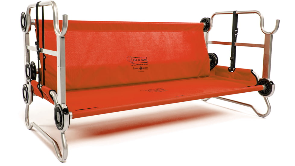 Disc-O-Bed Kid-O-Bunk Sleeping Cots w/ 2 Side Organizers, Red, 30405BO