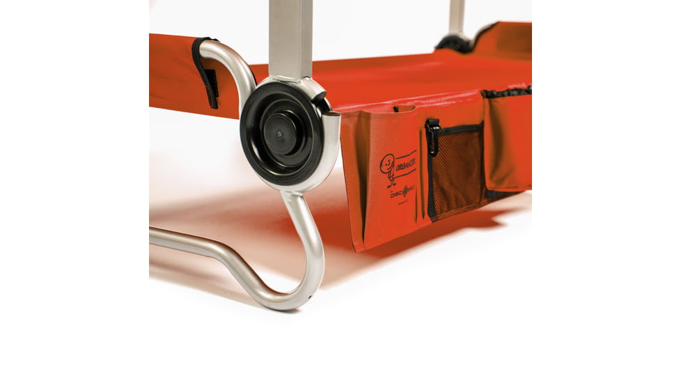 Disc-O-Bed Kid-O-Bunk Sleeping Cots w/ 2 Side Organizers, Red, 30405BO