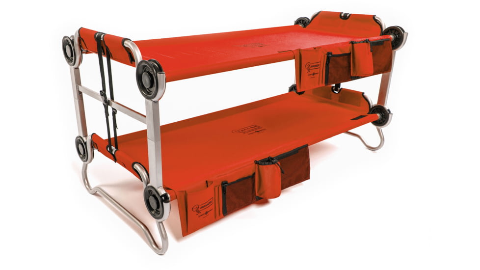Disc-O-Bed Kid-O-Bunk Sleeping Cots w/ 2 Side Organizers, Red, 30405BO
