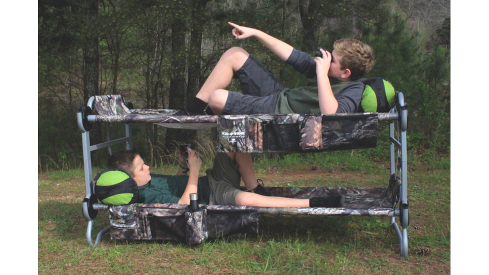 Disc-O-Bed Kid-O-Bunk with 2 Side Organizers, Mossy Oak, Childs, 30705BO