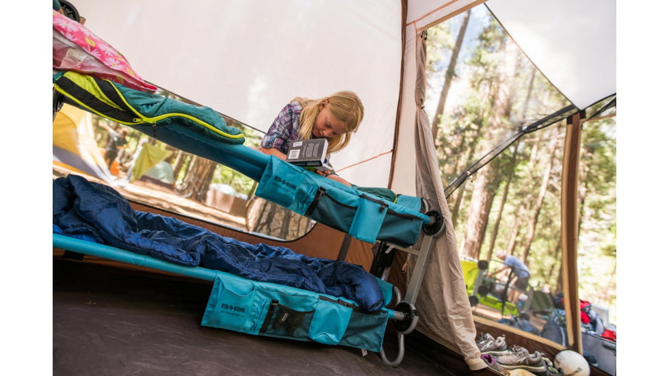Disc-O-Bed Kid-O-Bunk with 2 Side Organizers, Teal Blue, Childs, 30105BO