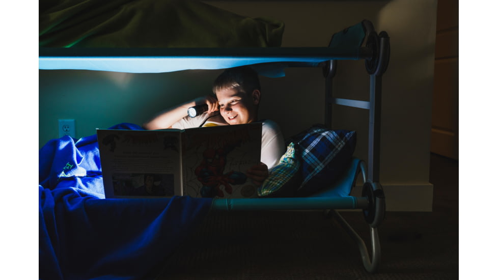 Disc-O-Bed Kid-O-Bunk with 2 Side Organizers, Teal Blue, Childs, 30105BO