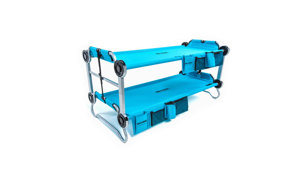 Disc-O-Bed Kid-O-Bunk with 2 Side Organizers, Teal Blue, Childs, 30105BO