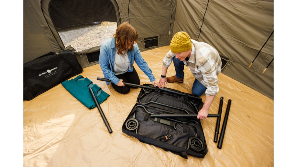 Disc-O-Bed Portable Cot System, Large, Black, 31501B