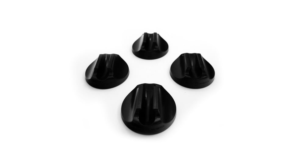 Disc-O-Bed Set of 4 Non-Slip Footpads, 4 x 4 x 2.5 inches, Black, 19847N