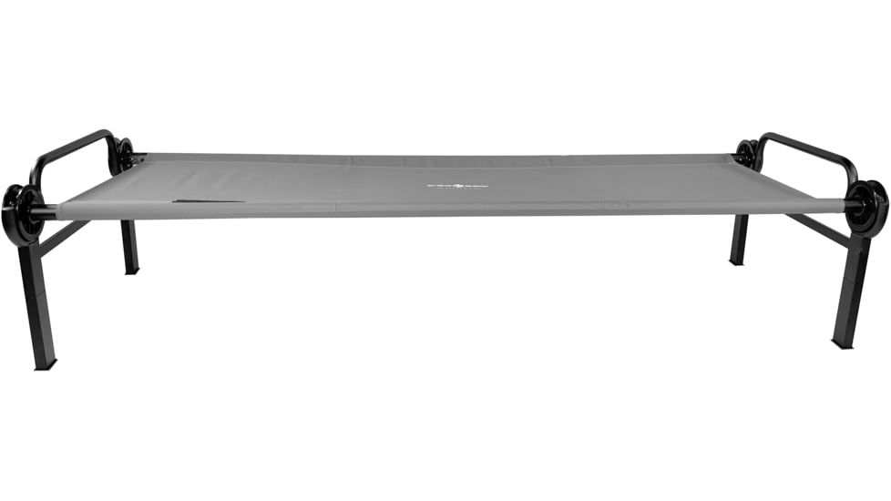 Disc-O-Bed Single Large Sleeping Cot, 500lbs, 600D Polyester Sleeping Deck, Gray, 30211