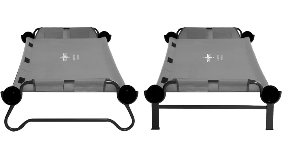 Disc-O-Bed Special Edition Extra Large Outfitter Sleeping Cots w/Side Organizers, Gray, 30022BO