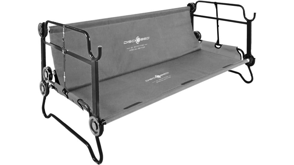 Disc-O-Bed Special Edition Extra Large Outfitter Sleeping Cots w/Side Organizers, Gray, 30022BO
