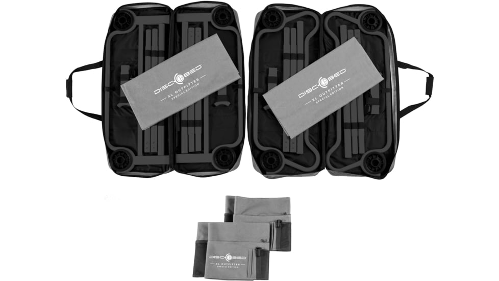 Disc-O-Bed Special Edition Extra Large Outfitter Sleeping Cots w/Side Organizers, Gray, 30022BO