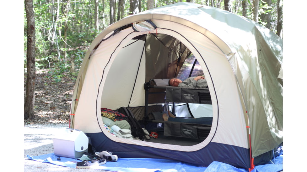 Disc-O-Bed Special Edition Extra Large Outfitter Sleeping Cots w/Side Organizers, Gray, 30022BO