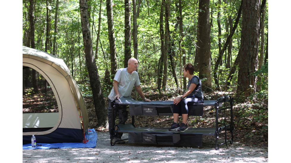 Disc-O-Bed Special Edition Extra Large Outfitter Sleeping Cots w/Side Organizers, Gray, 30022BO