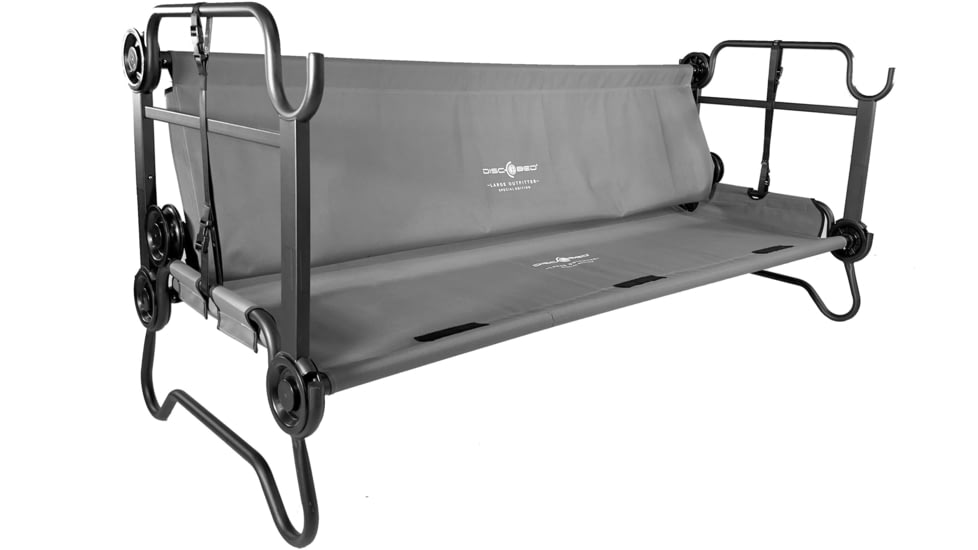 Disc-O-Bed Special Edition Large Outfitter Sleeping Cots w/Side Organizers, Gray, 30021BO