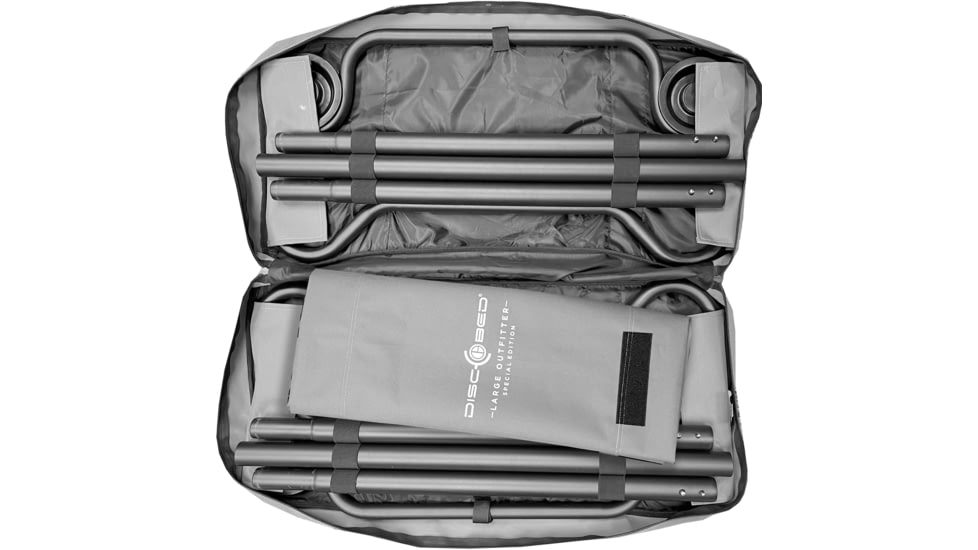 Disc-O-Bed Special Edition Large Outfitter Sleeping Cots w/Side Organizers, Gray, 30021BO