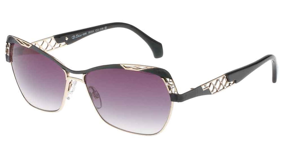 Diva 4208 Sunglasses - Womens, Black/Gold, 58/14/135, DI4208582