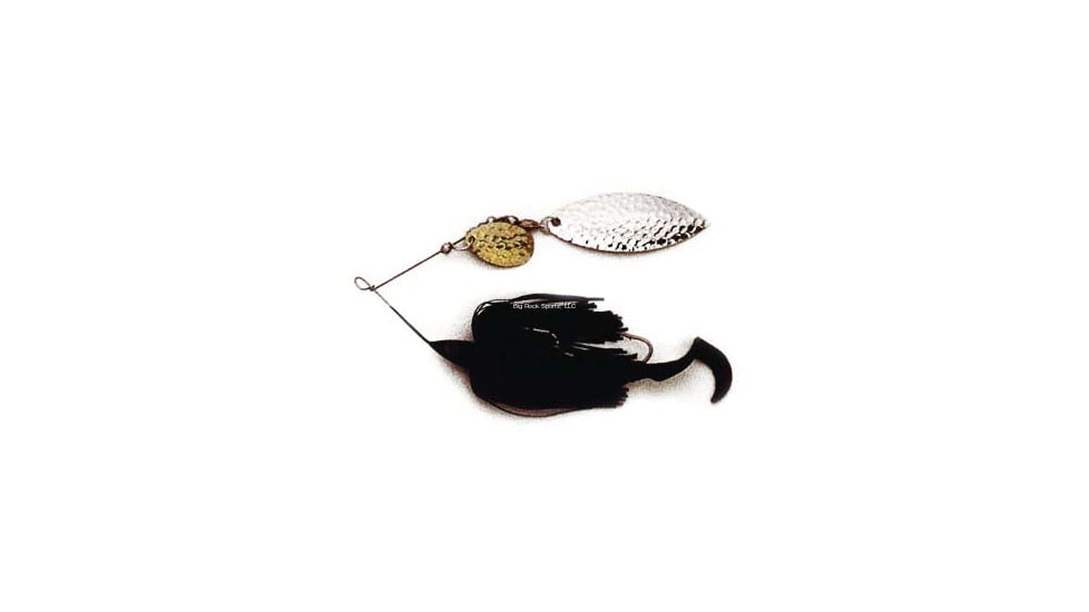 Dixie Dancer Spinnerbait, Tandem Willow Blade, Black, 3/8oz, DDW03