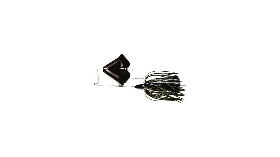 Dixie Dancer X-2 Buzz Bait 3/8 oz, Black/Holographic Tinsel, DX63