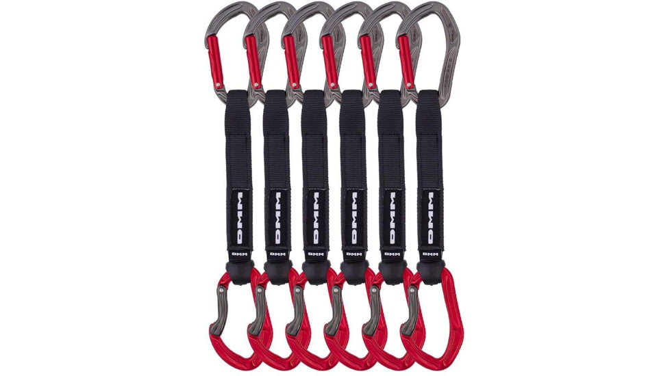 DMM Alpha Sport Quickdraw - 6 Pack, Titanium/Red, 18cm, A526RD-18VWP6