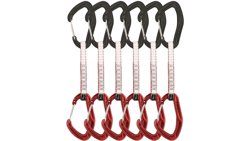 DMM Alpha Trad Quickdraw - 6 Pack, Titanium/Red, 12cm, A508-12RDP6