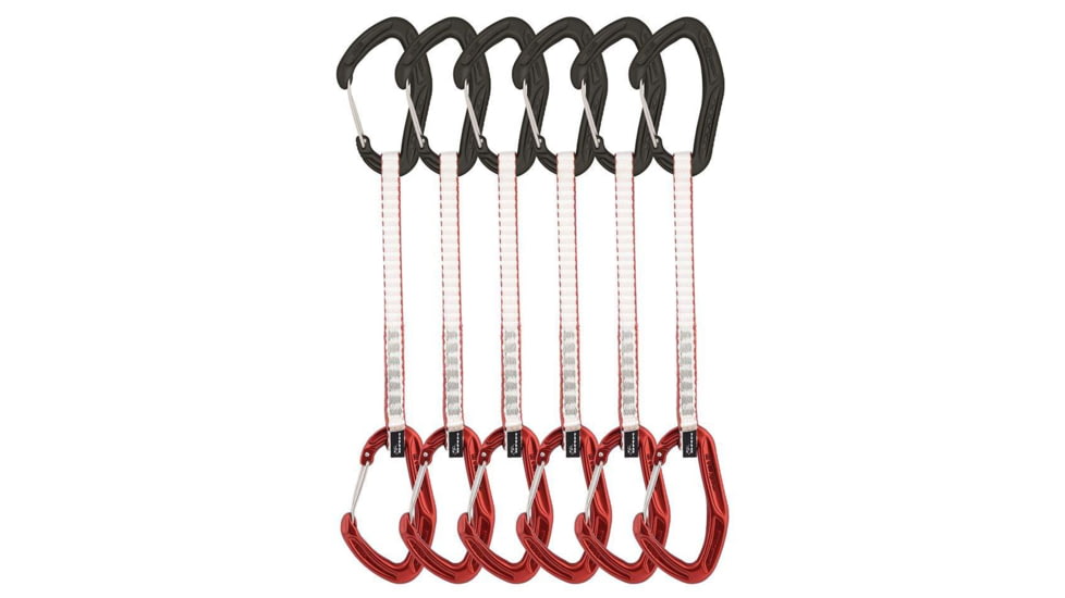 DMM Alpha Trad Quickdraw - 6 Pack, Titanium/Red, 18cm, A508-18RDP6