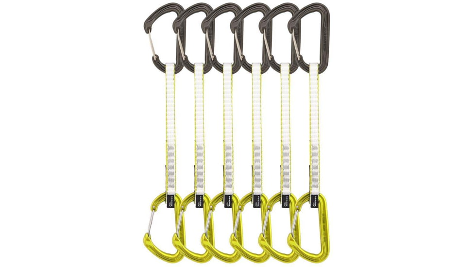 DMM Chimera Quickdraw - 6 Pack, Titanium/Lime, 18cm, A398-18LGP6