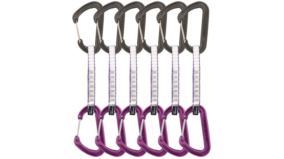 DMM Chimera Quickdraw - 6 Pack, Titanium/Purple, 12cm, A398-12PRP6