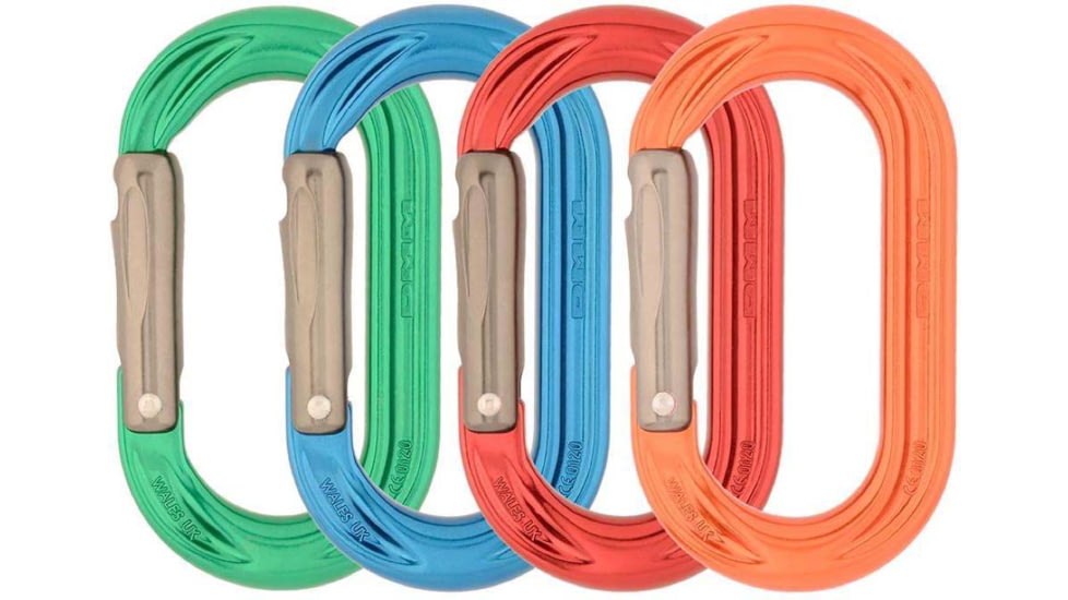 DMM PerfectO Straight Gate Rack - 4 Pack, Green/Blue/Red/Orange, One Size, A591-P4