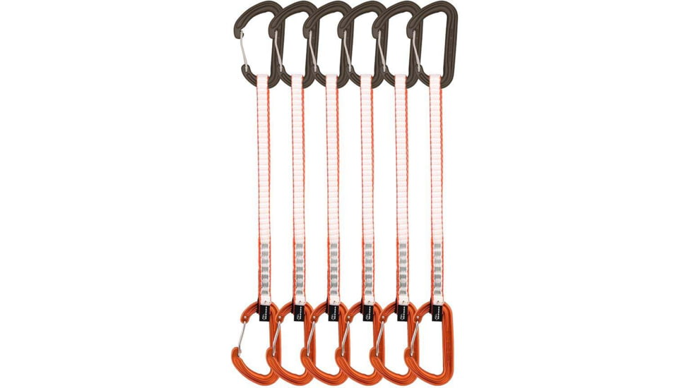 DMM Phantom Quickdraw, 6 Pack, Matt Grey/Orange, 25 cm, A318-25ORAP6