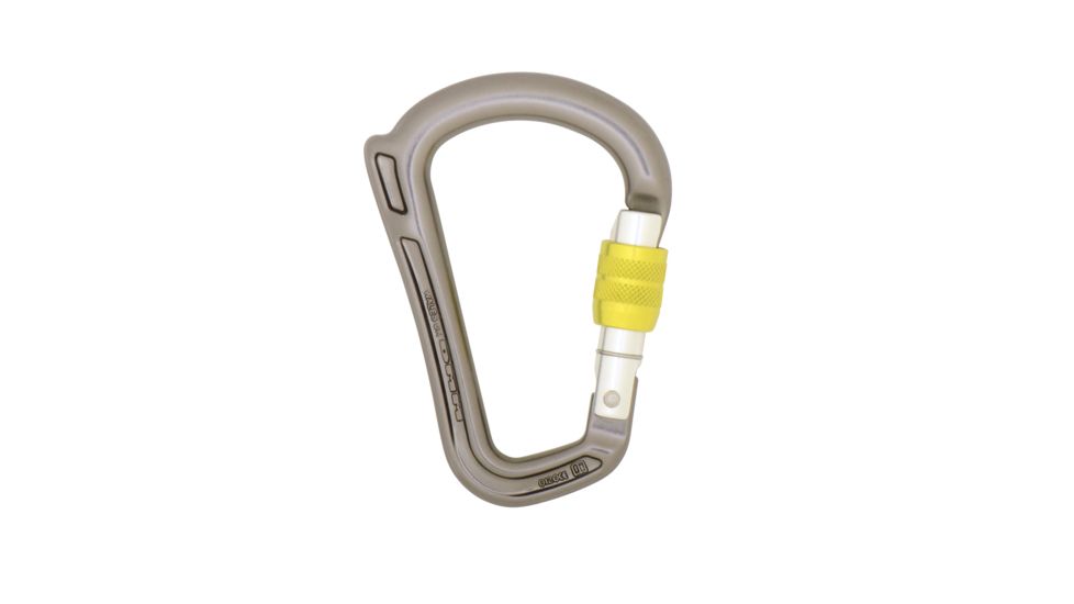 DMM Rhino Screwgate Carabiner, Titanium/Lime, A542