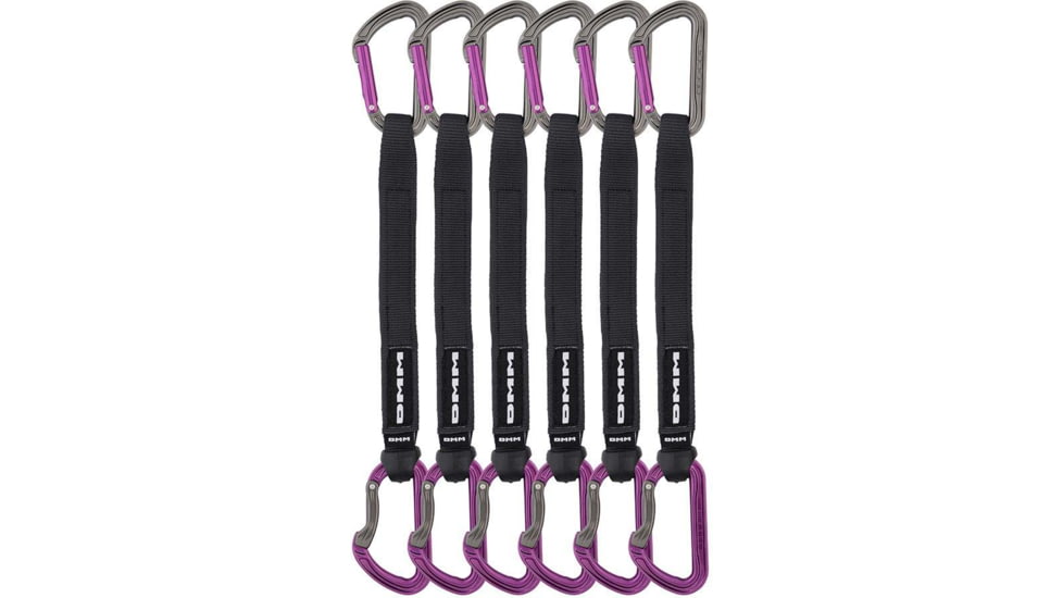 DMM Shadow Quickdraw, 6 Pack, Titanium/Purple, 25 cm, A306P-25VWP6