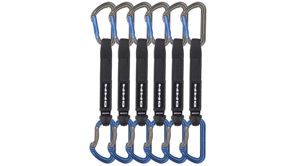 DMM Shadow Quickdraw, Pack of 7, Titanium/Blue, 18cm, A306BL-18P6