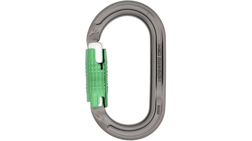 DMM Ultra O Carabiner, Locksafe, Titanium/Green, A327