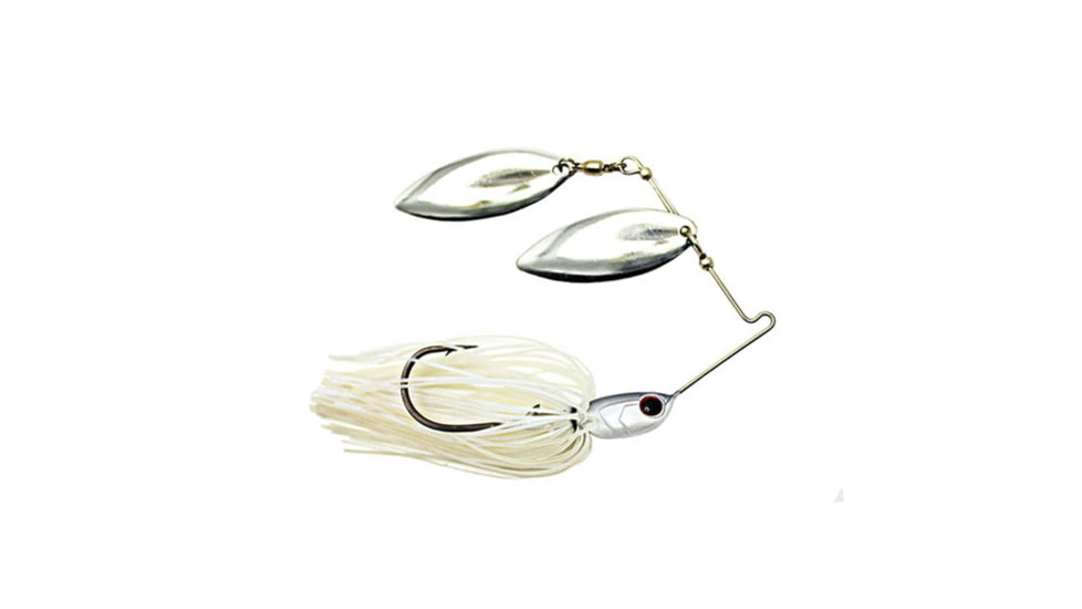 Dobyns D-Blade Advantage Series Spinnerbaits, Willow/Willow Blade, 3/8oz, Blue Shimmer, ADV 3/8 A04 WIL/WIL