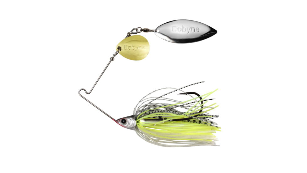 Dobyns D-Blade Beast Series Spinnerbaits, Colorado/Willow Blade, 3/8oz, Chartreuse Shad, BST 3/8 B08 COL/WIL