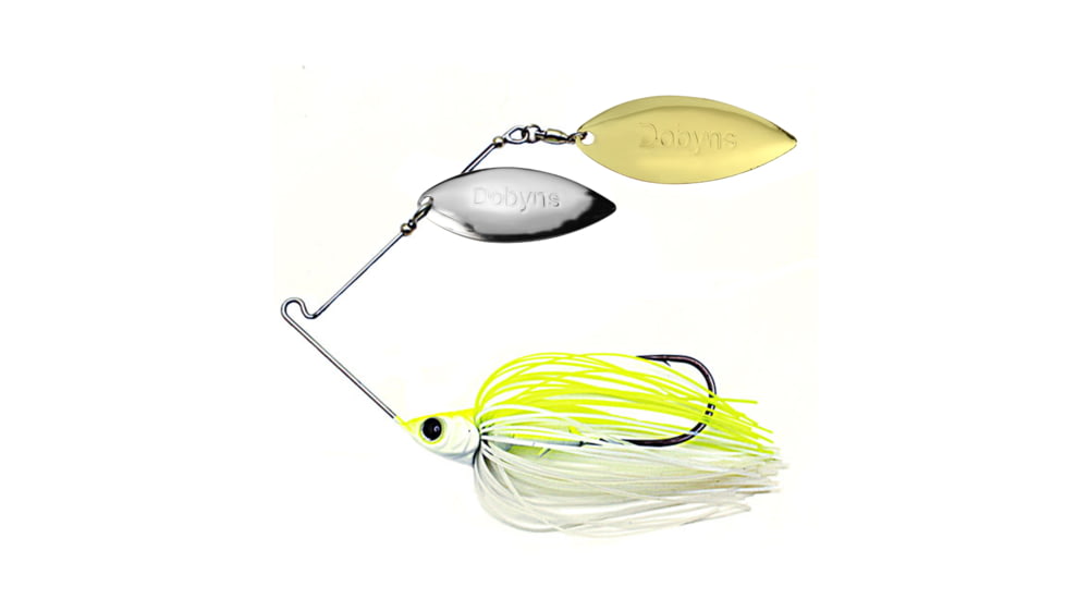 Dobyns D-Blade Beast Series Spinnerbaits, Willow/Willow Blade, 3/8oz, Chartreuse Light Shimmer, BST 3/8 B11 WIL/WIL