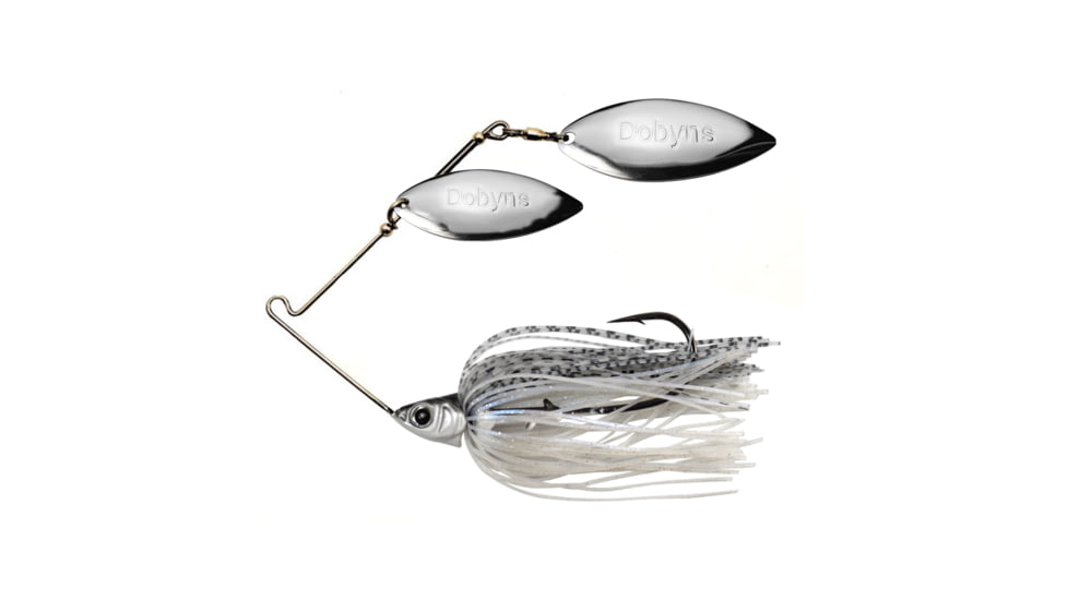 Dobyns D-Blade Beast Series Spinnerbaits, Willow/Willow Blade, 3/8oz, Shimmer Shad, BST 3/8 B03 WIL/WIL