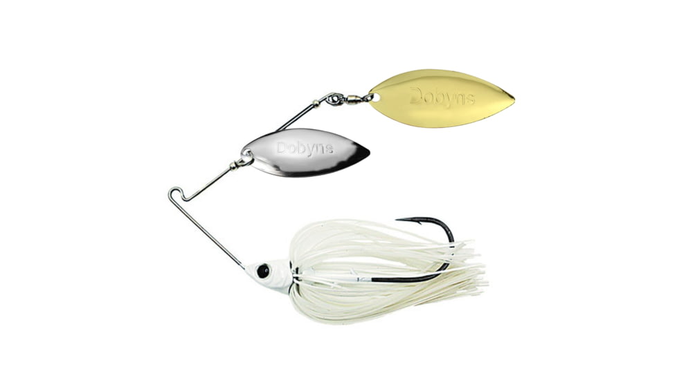 Dobyns D-Blade Beast Series Spinnerbaits, Willow/Willow Blade, 3/8oz, White, BST 3/8 B09 WIL/WIL
