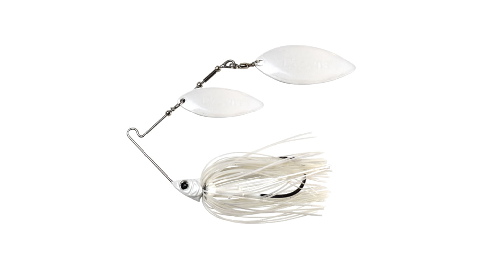 Dobyns D-Blade Beast Series Spinnerbaits, Willow/Willow Blade, 3/8oz, White on White, BST 3/8 B05 WIL/WIL