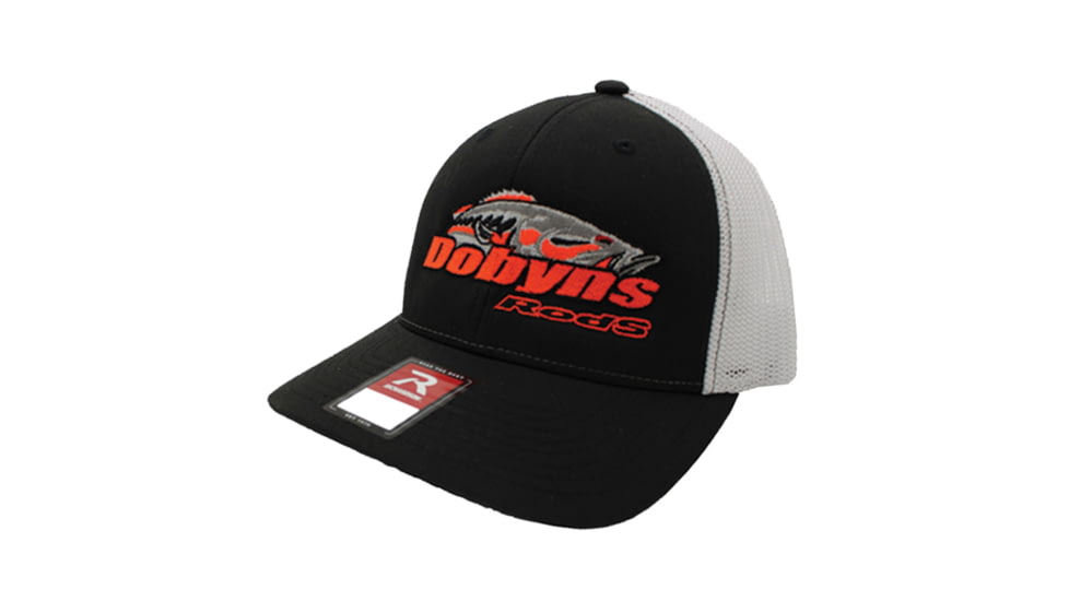 Dobyns FlexFit Mesh Hat - Mens, Black/White/Orange, L/XL, BLK/WHT ORG FLEX L/XL