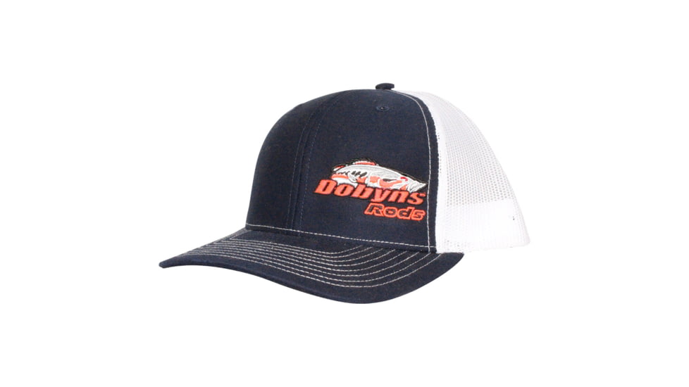 Dobyns FlexFit Mesh Hat - Mens, Navy/White/Orange, ADJ, NVY/WHT ORG