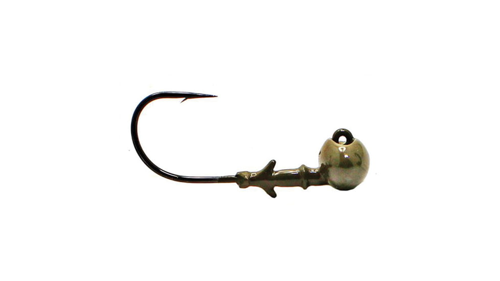 Dobyns Football Head, 1/2oz, 4pk, Green Pumpkin, FB HEAD GRN PMPK 1/2 4PK