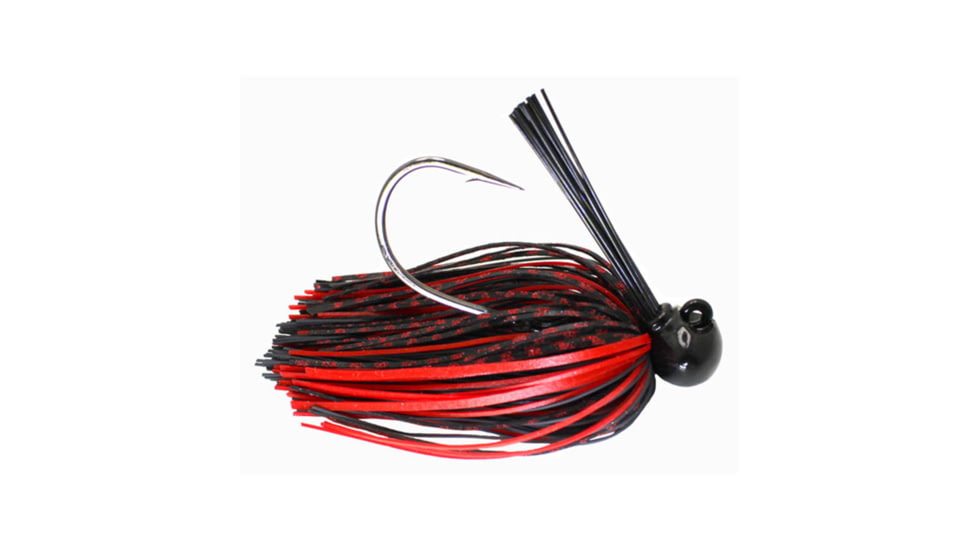 Dobyns Football Jigs Single Pack, 1/4oz, Midnight Red, SFB MID RD 1/4 1PK