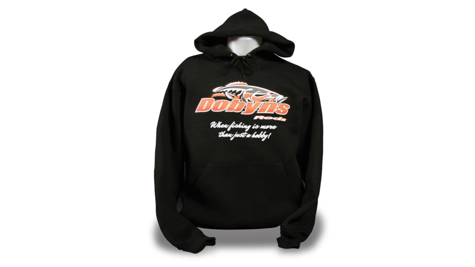 Dobyns Heavy Weight Logo Cotton Hoodies - Mens, Black/Orange, Medium, HOODIE BLK/ORG M