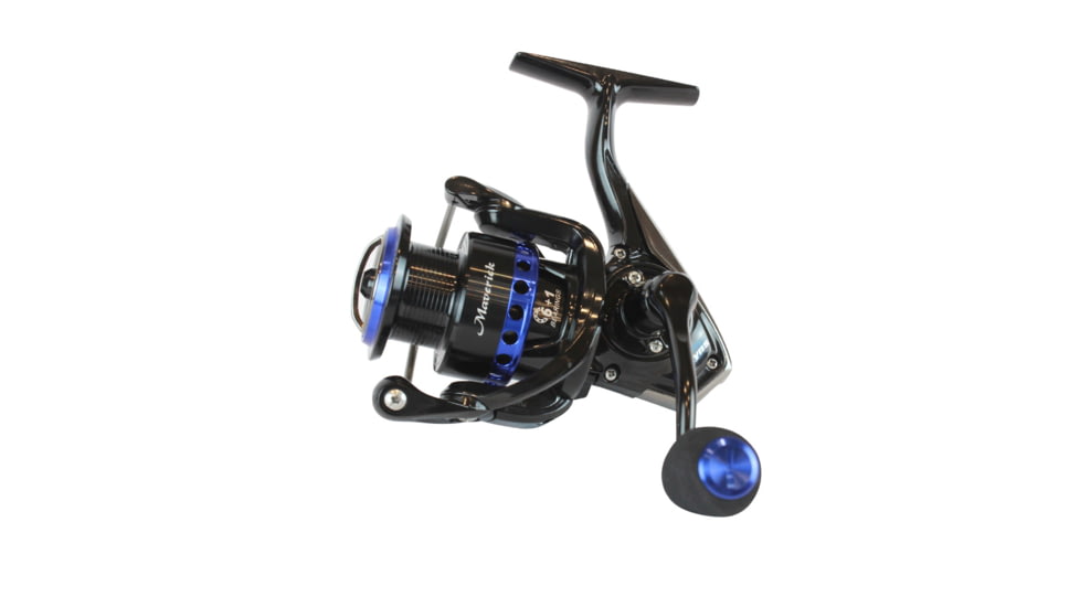 Dobyns Maverick Spinning Reel, 5.2:1, 6+1, Size 2500, Ambidextrous, Black/Blue, MV 2500 BLU SPIN