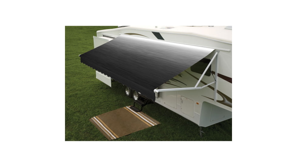 DOMETIC 188.681 9100 Power Patio Awning With Polar White Weathershield, Onyx Linen Fade, 10ft, 915NR10.000B